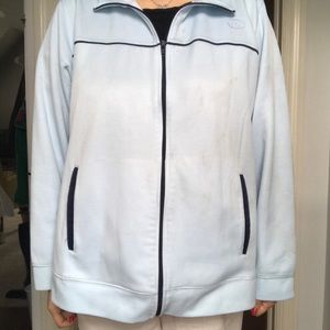 cozy baby blue zip up